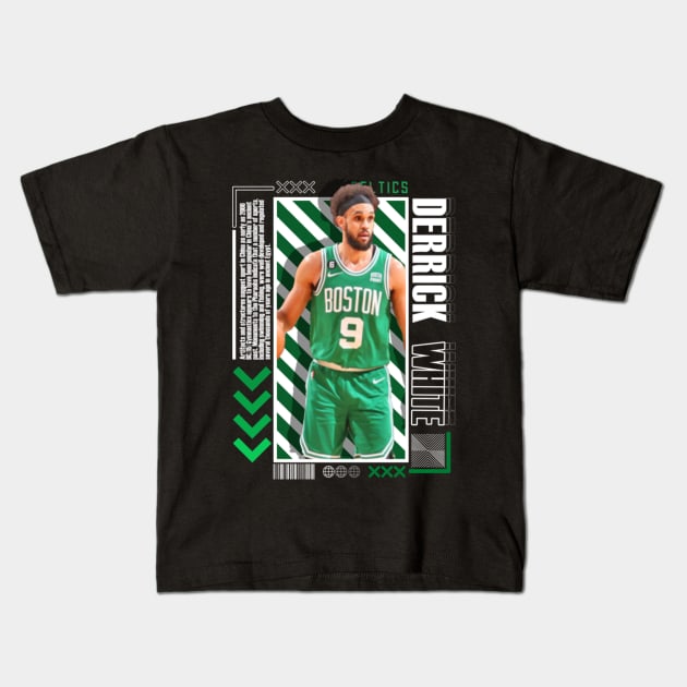 Derrick White Paper Poster Version 10 Kids T-Shirt by art.Hamdan